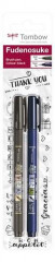Tombow Brush Pen Fudenosuke Set schwarz - weich, hart