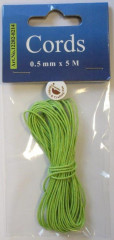 Gewachste Baumwollschnur rund neon-grün