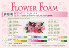 LeCrea Flower Foam Blätter - Dunkelrosa