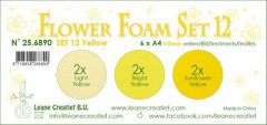 LeCrea Flower Foam Set 12 - Gelb Farben