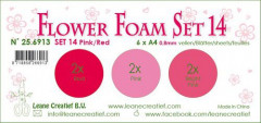LeCrea Flower Foam Set 14 - Pink-Rot Farben