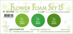LeCrea Flower Foam Set 15 - Grün Farben