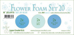 LeCrea Flower Foam Set 20 - Blue Farben