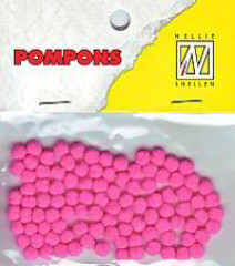 Mini Pompons - neon pink
