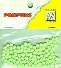 Mini Pompons - neongrün