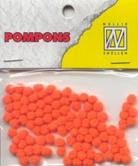 Mini Pompons - neon orange