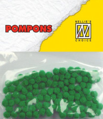Mini Pompons - Weihnachtsgrün