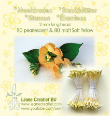LeCrea Staubblätter - matt und pearl Soft yellow