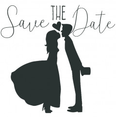 Aladine Rubber Stamp - Save the Date Couple