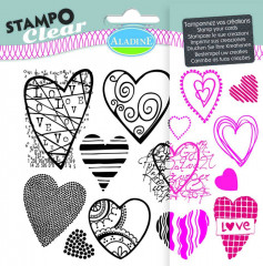 Aladine Clear Stamps - Hearts