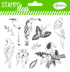 Aladine Clear Stamps - Tropical Birds