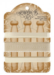 Graphic 45 Trim - Classic Ivory and Natural Linen