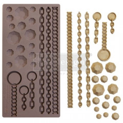 Prima Re-Design Decor Mold - Gems and Chains