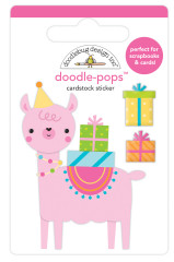 Doodle-Pops 3D Sticker - Party Llama