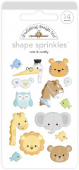 Sprinkles Adhesive Enamel Shapes - Cute and Cuddly