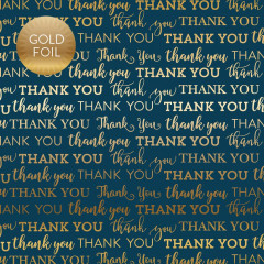 Thank You W/Gold Foil 12x12 Paper Pack