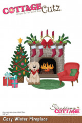 Cottage Cutz Die - Cozy Winter Fireplace