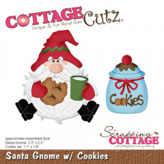 Cottage Cutz Die - Santa Gnome w/ Cookies