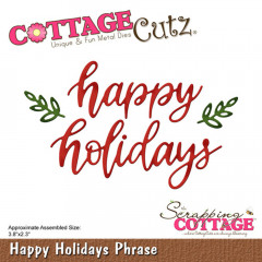 Cottage Cutz Die - Happy Holidays Phrase