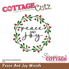 Cottage Cutz Die - Peace And Joy Wreath