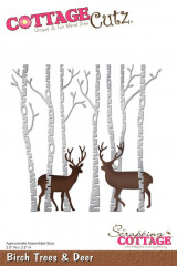 Cottage Cutz Die - Birch Trees and Deer