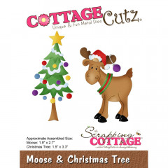 CottageCutz Dies - Moose and Christmas Tree
