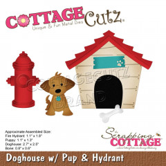 CottageCutz Dies - Doghouse W/Pup and Hydrant