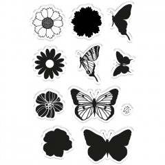 Clear Stamps - Butterflies and Blooms