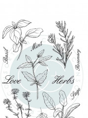 Clear Stamps - The Herbarium Herbs