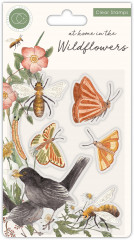 Clear Stamps - At Home in the Wildflowers Bees and Butterflies
