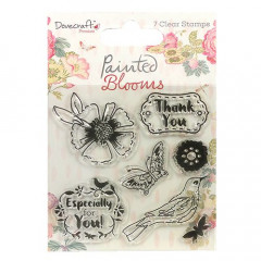 Clear Stamps - Painted Blooms Thanks