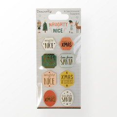 Naughty or Nice Sentiment Toppers