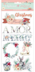 Stamperia Chipboard - Amor Merry Christmas