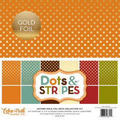 Autumn Gold Foil Dots 12x12 Collection Kit