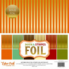 Autumn Gold Foil Stripes 12x12 Collection Kit