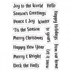 Gemini Clear Stamps and Die - Festive Curved Banner Sentiments