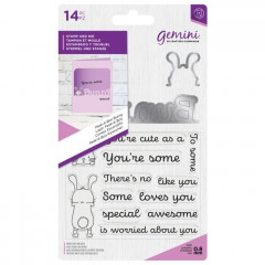 Gemini Clear Stamps and Die - Peek-A-Boo Bunny
