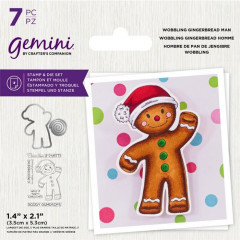 Gemini Wobbling Clear Stamps and Die - Gingerbread Man