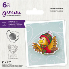 Gemini Wobbling Clear Stamps and Die - Robin