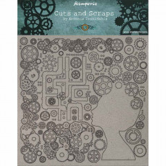 Stamperia Greyboard 12x12 - Lady and Gears