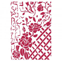 Stamperia A4 Stencil - Fence with Roses
