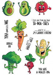 LDRS Creative Clear Stamps - Veggie Pals