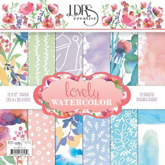LDRS Creative Lovely Watercolor 12x12 Paper Pack