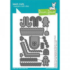 Lawn Fawn Add-On Dies - Build-A-House Gingerbread
