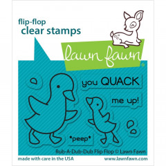 Lawn Fawn Clear Stamps - Rub-A-Dub-Dub Flip-Flop