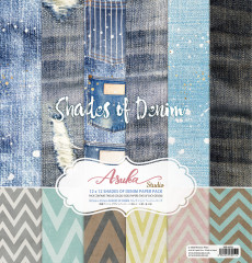 Memory Place Shades of Denim 12x12 Paper Pack