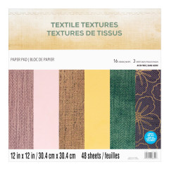Textile Textures 12x12 Inch Paper Pad