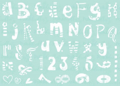 Polkadoodles Stencil - Funky Alphabet
