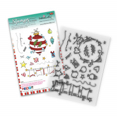 Polkadoodles Clear Stamps - Baubles and Banners Christmas