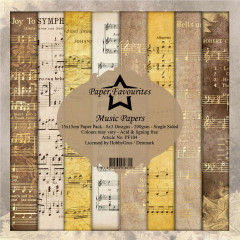 Paper Favourites Music Papers 6x6 Paper Pack